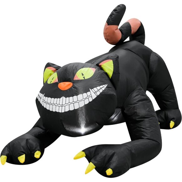 4FT Black Cat Halloween Inflatable Decoration Outdoor Home Yard Holiday Lights - Picture 8 of 8